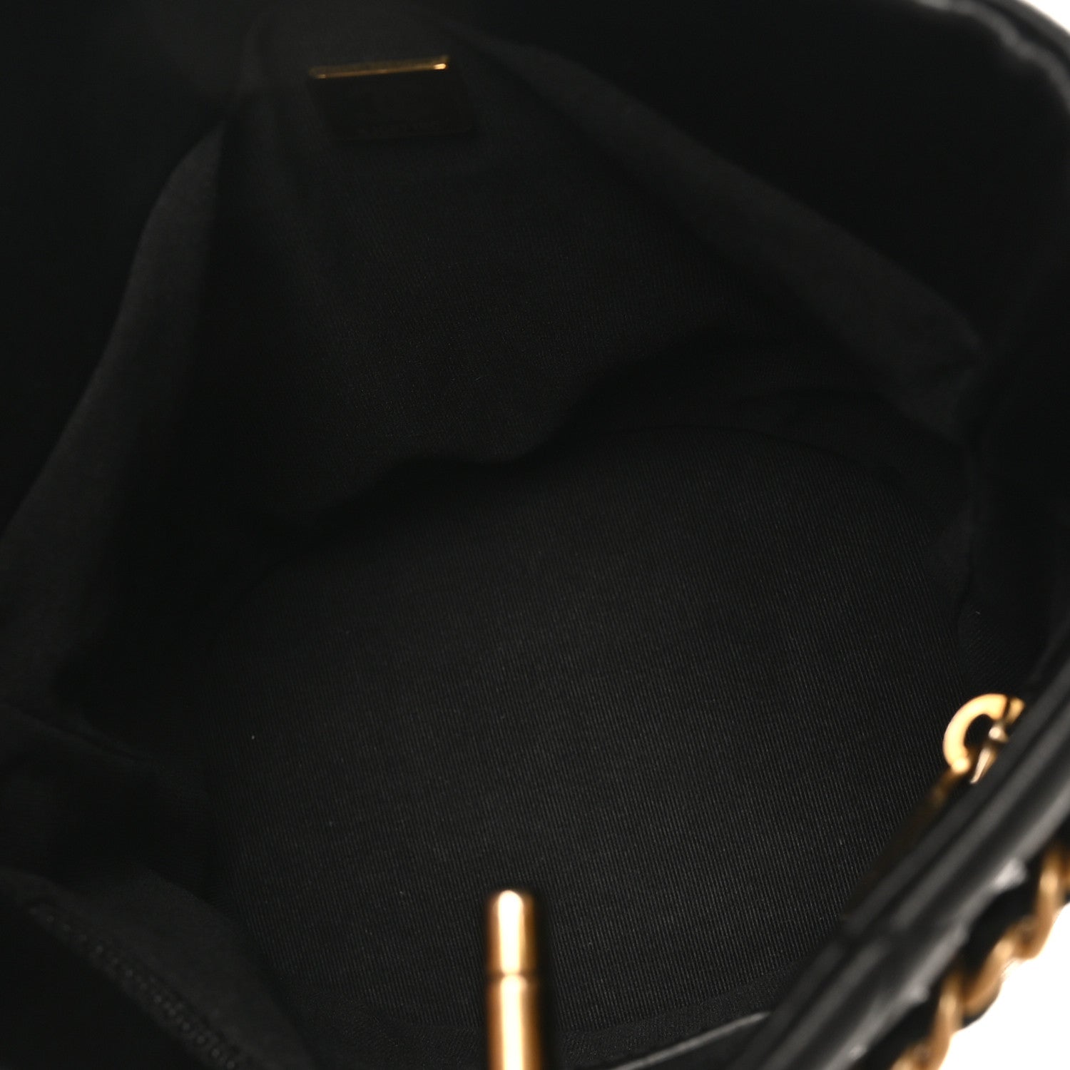 Chanel Calfskin Quilted Small CC Chain Bucket Black 5 of 10