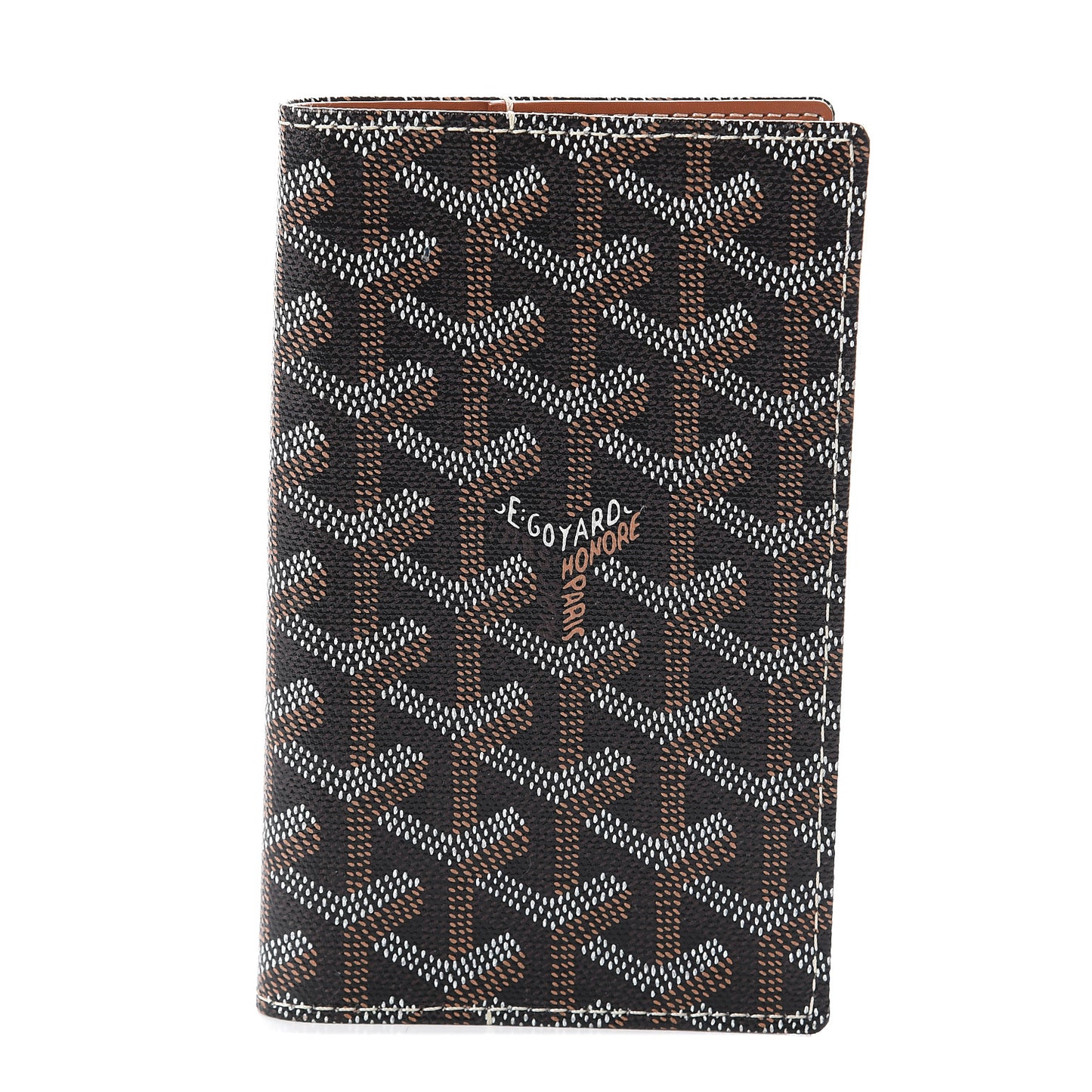 Goyardine Passport Holder Black Gold