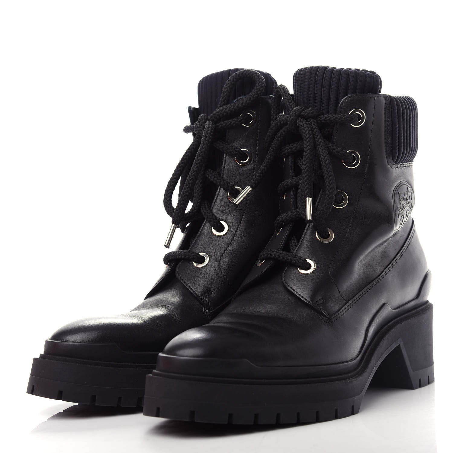 Hermes Calfskin Still Ankle Boots 37 Black 3 of 11