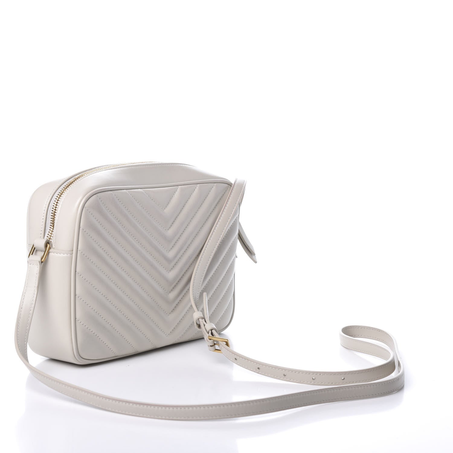 Saint Laurent Calfskin Matelasse Monogram Lou Camera Bag Crema Soft 4 of 20