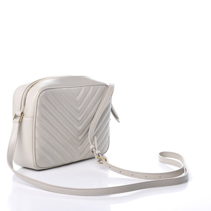 Saint Laurent Calfskin Matelasse Monogram Lou Camera Bag Crema Soft 4 of 20