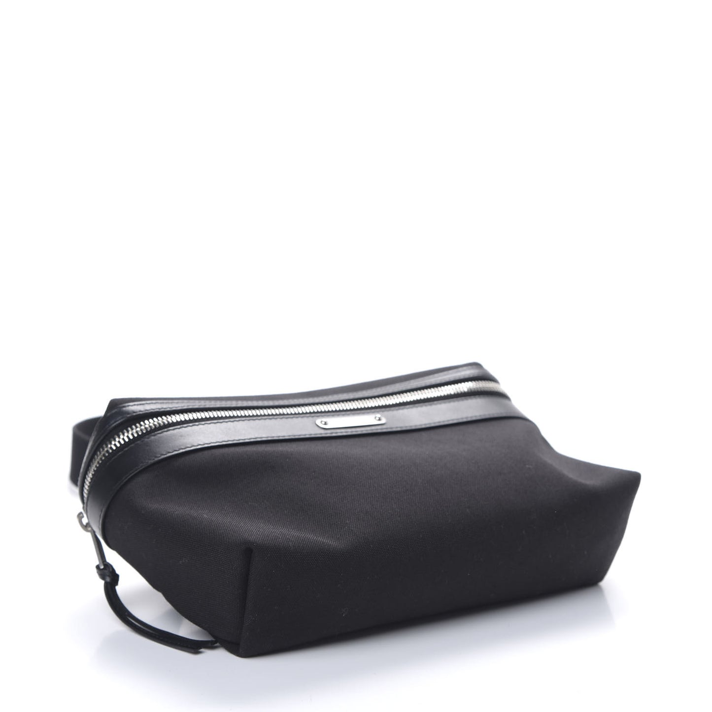 Canvas Calfskin City Belt Bag Black