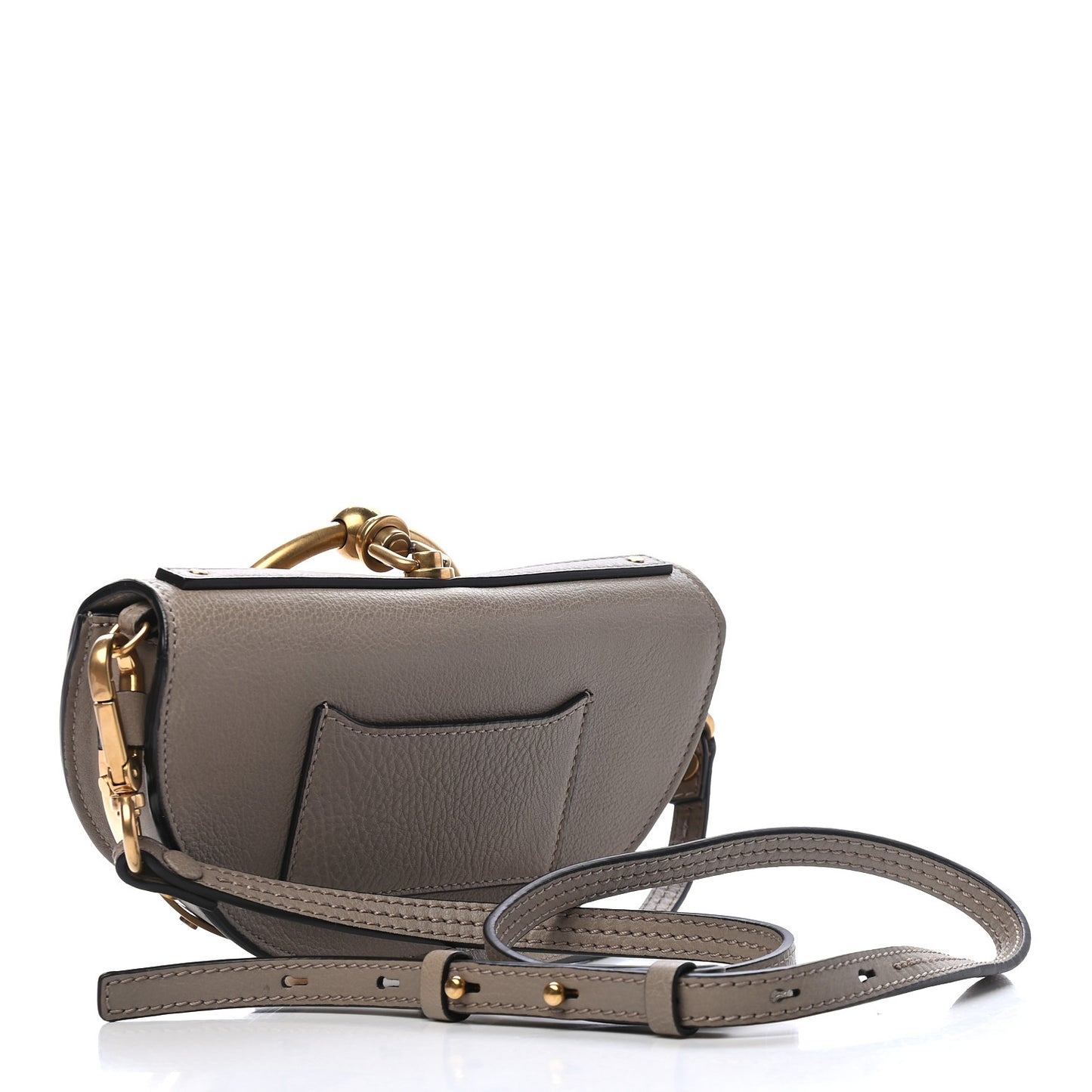 Calfskin Small Nile Bracelet Minaudiere Bag Motty Grey