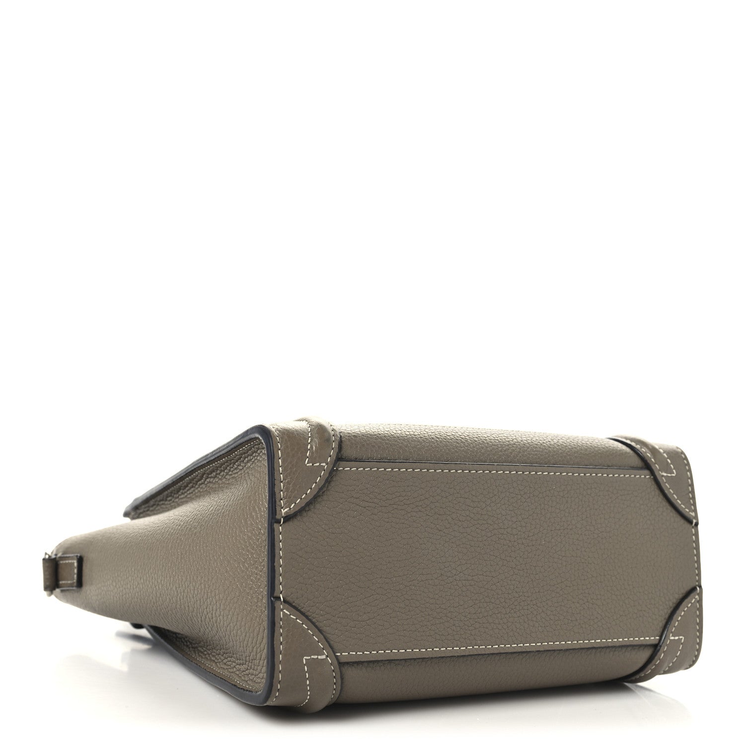 Celine Drummed Calfskin Nano Luggage Souris 3 of 12