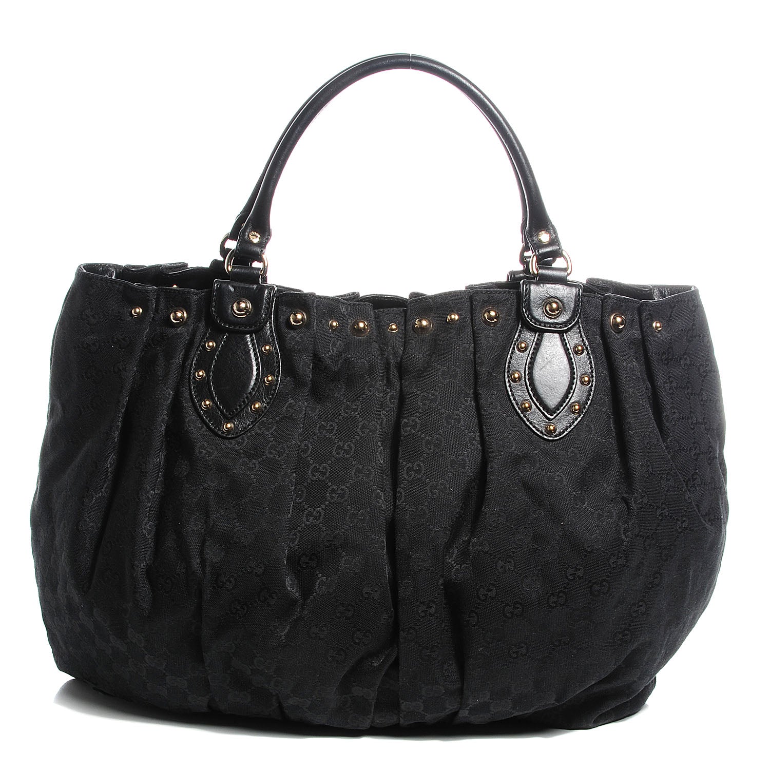 Gucci Monogram Studded Pelham Tote Black 1 of 7