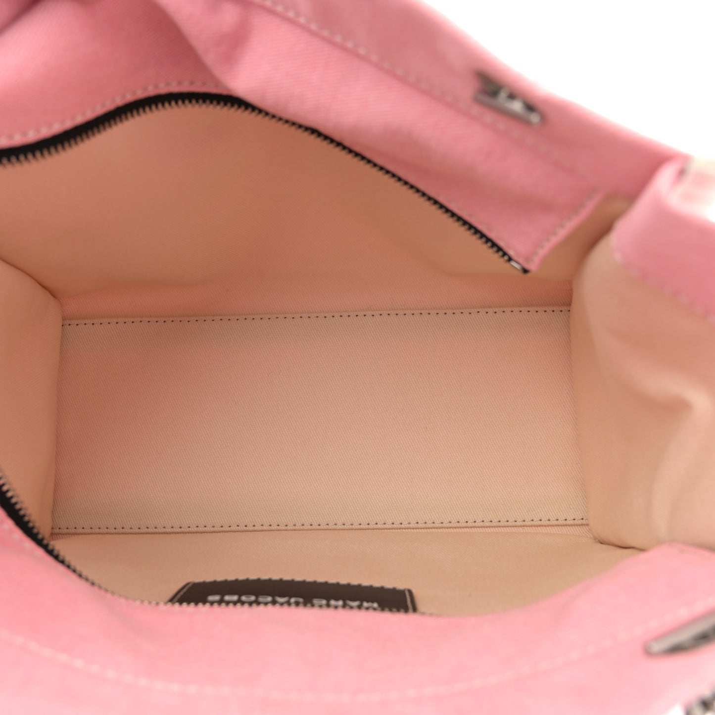 Denim Canvas Medium Chain Bag Ribbon Pink