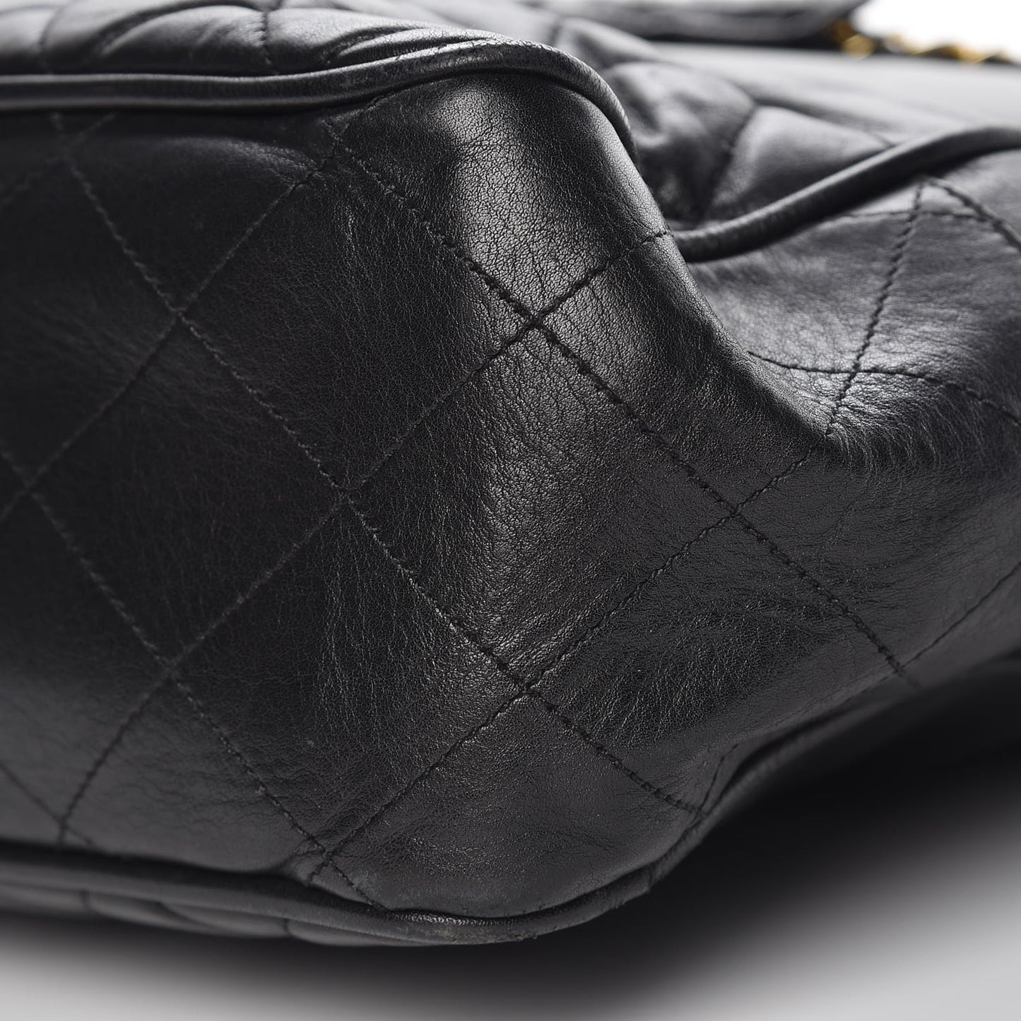 Lambskin Shopping Tote Black