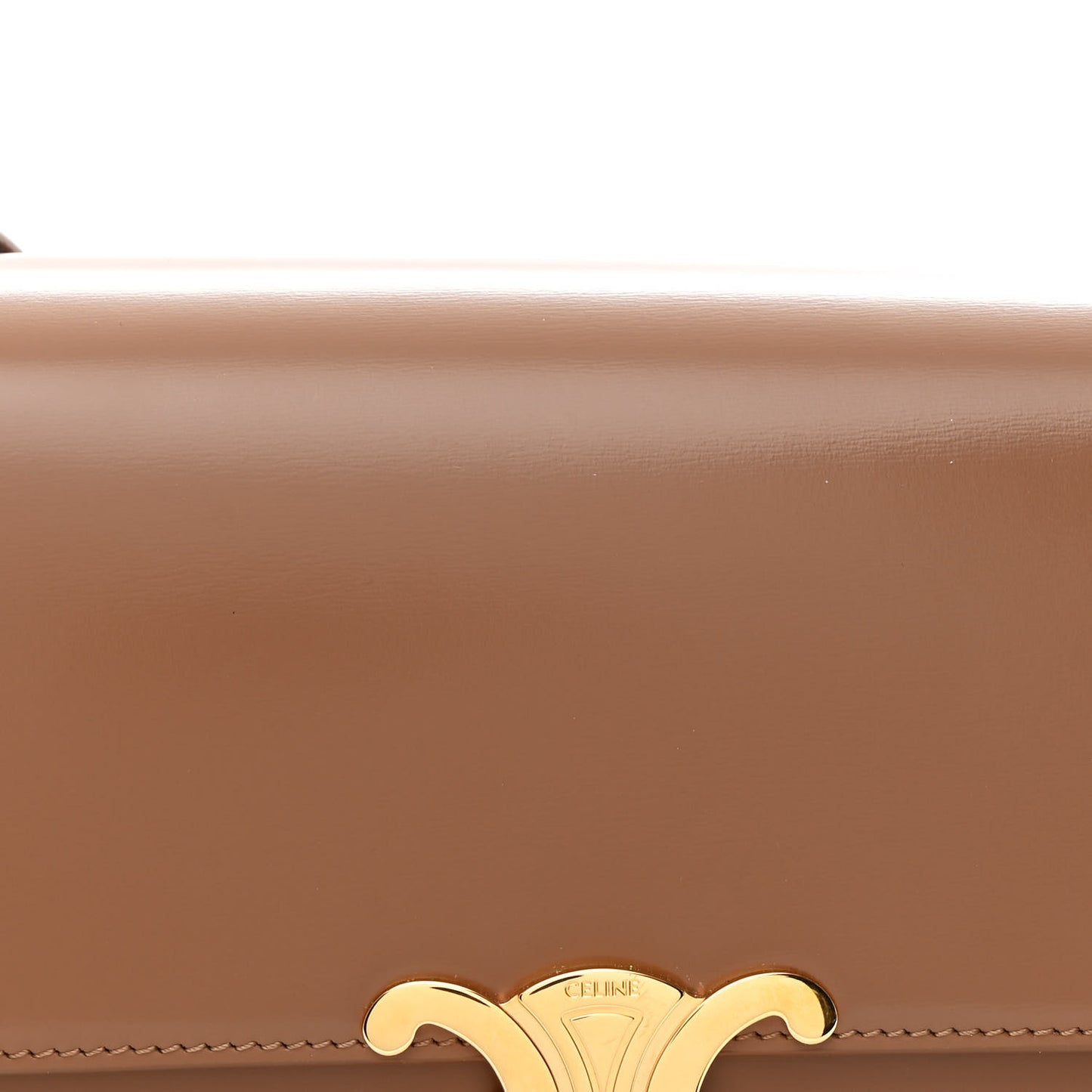 Shiny Calfskin Medium Triomphe Bronze