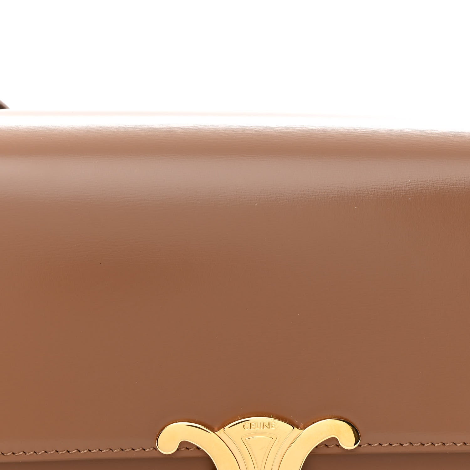 Celine Shiny Calfskin Medium Triomphe Bronze 8 of 11