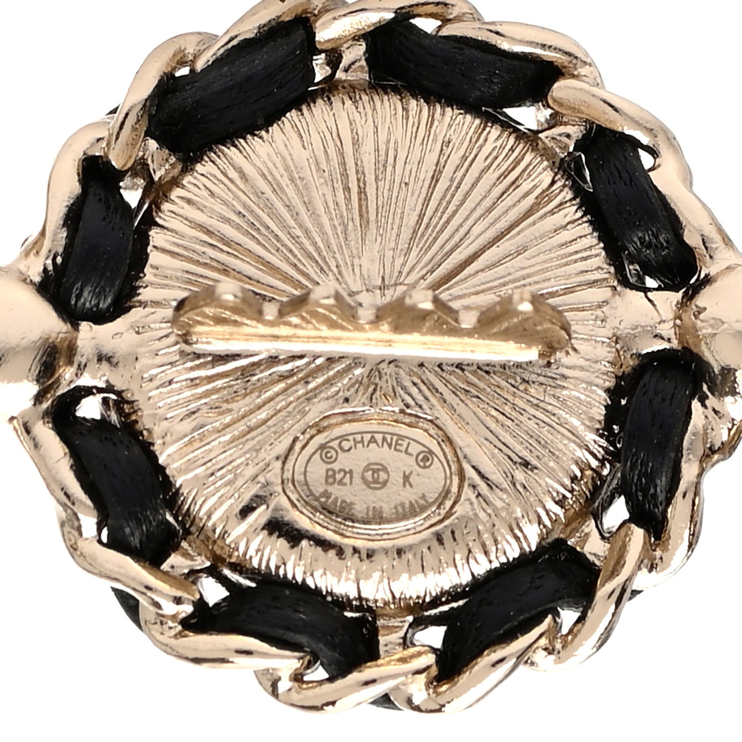Lambskin Pearl CC Hair Clip Gold