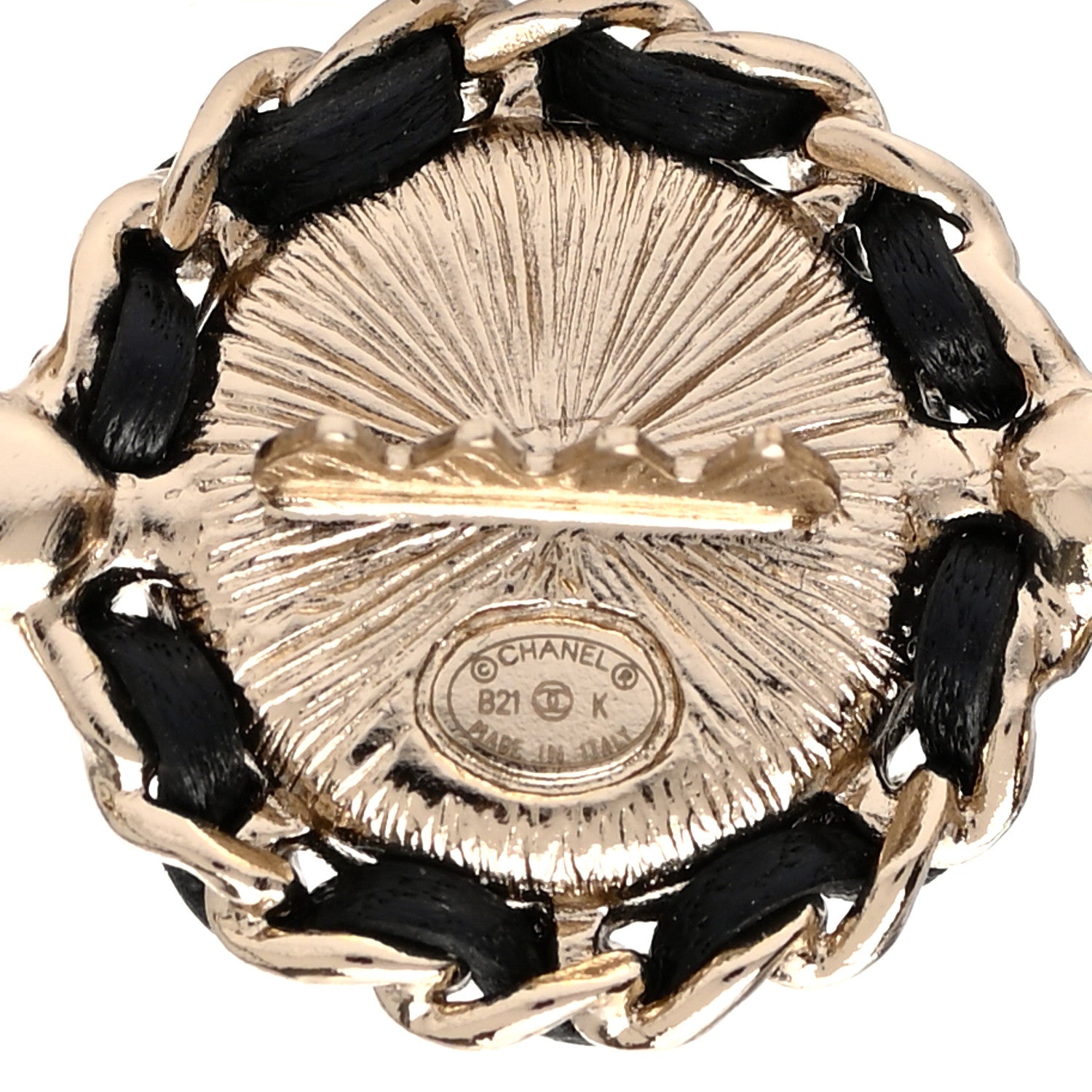 Chanel Lambskin Pearl CC Hair Clip Gold 3 of 5