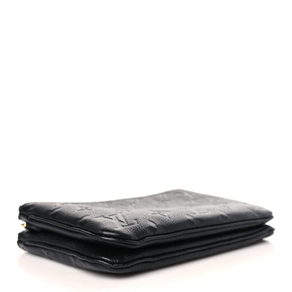 Louis Vuitton Empreinte Double Zip Pochette Black 4 of 9
