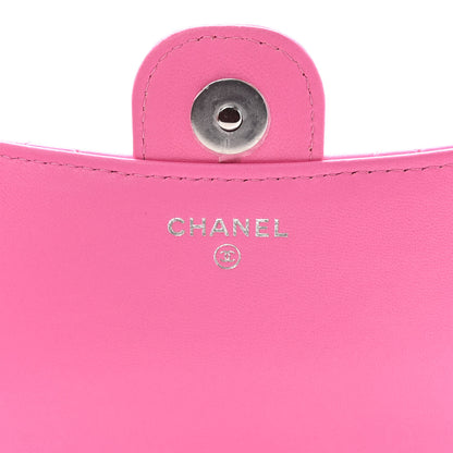 Chanel Lambskin Quilted Flap Phone Holder With Chain Neon Pink 6 of 12