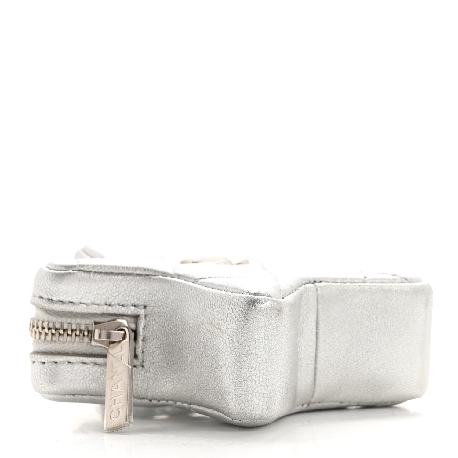 Chanel Metallic Lambskin Walk Of Fame Star Clip On Coin Purse Silver 4 of 7