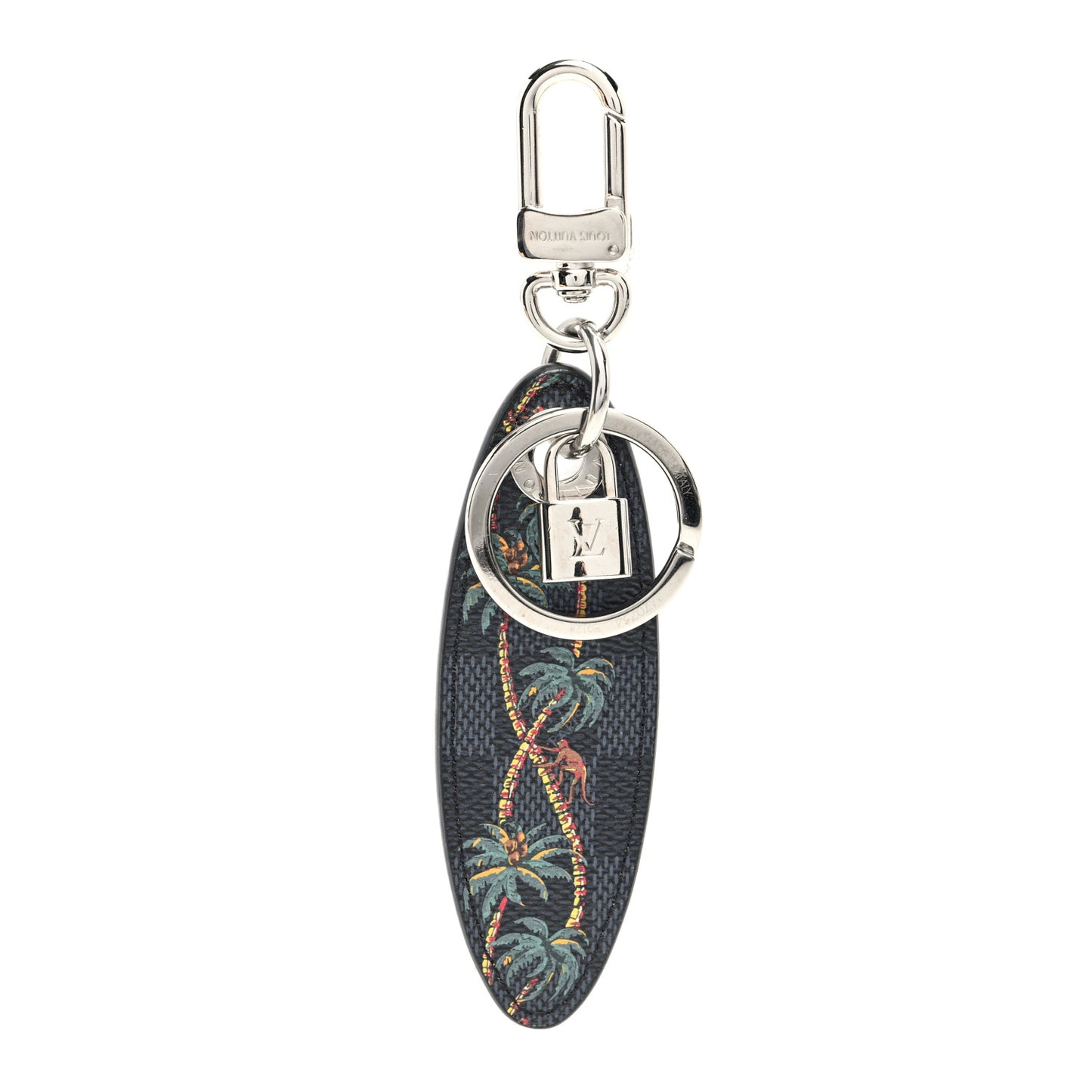 Damier Cobalt Jungle Bag Charm Key Holder