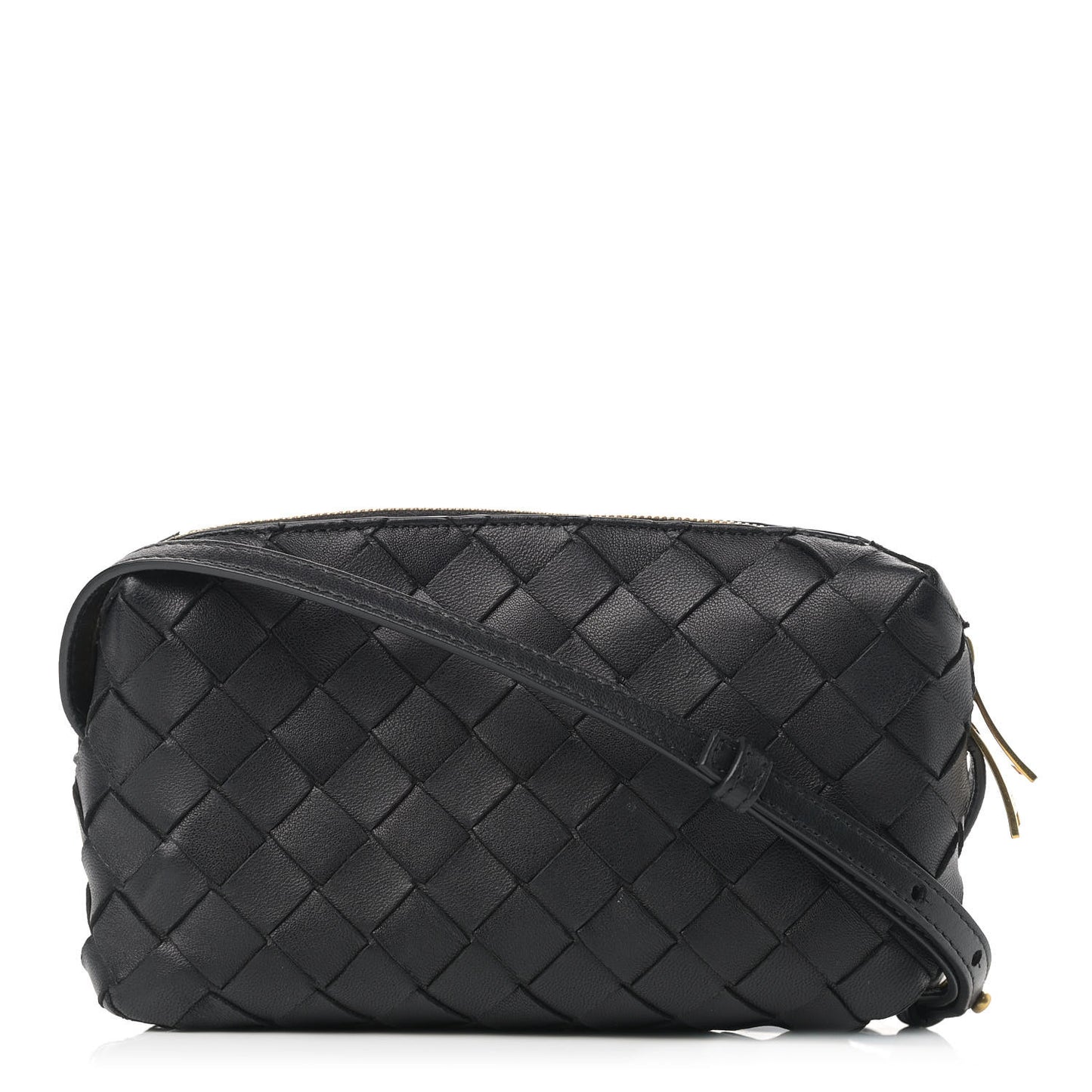 Nappa Intrecciato Nodini Mini Crossbody Black