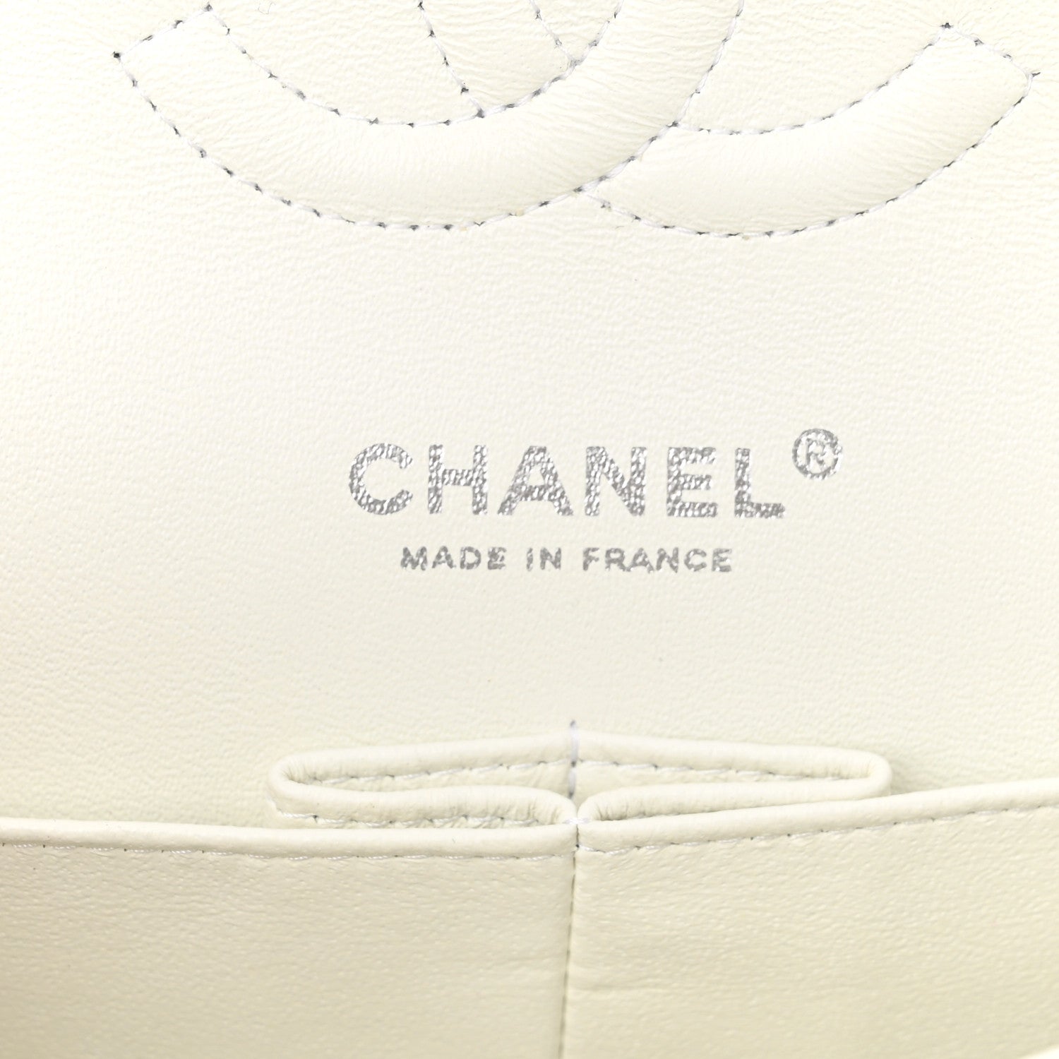 Chanel Caviar Quilted Medium Double Flap White 6 of 10
