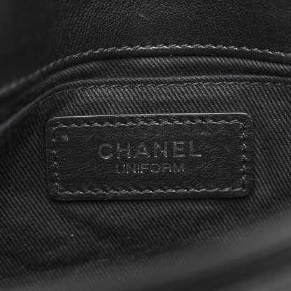Chanel Calfskin Quilted CC Uniform Flap Belt Bag Black 6 of 15