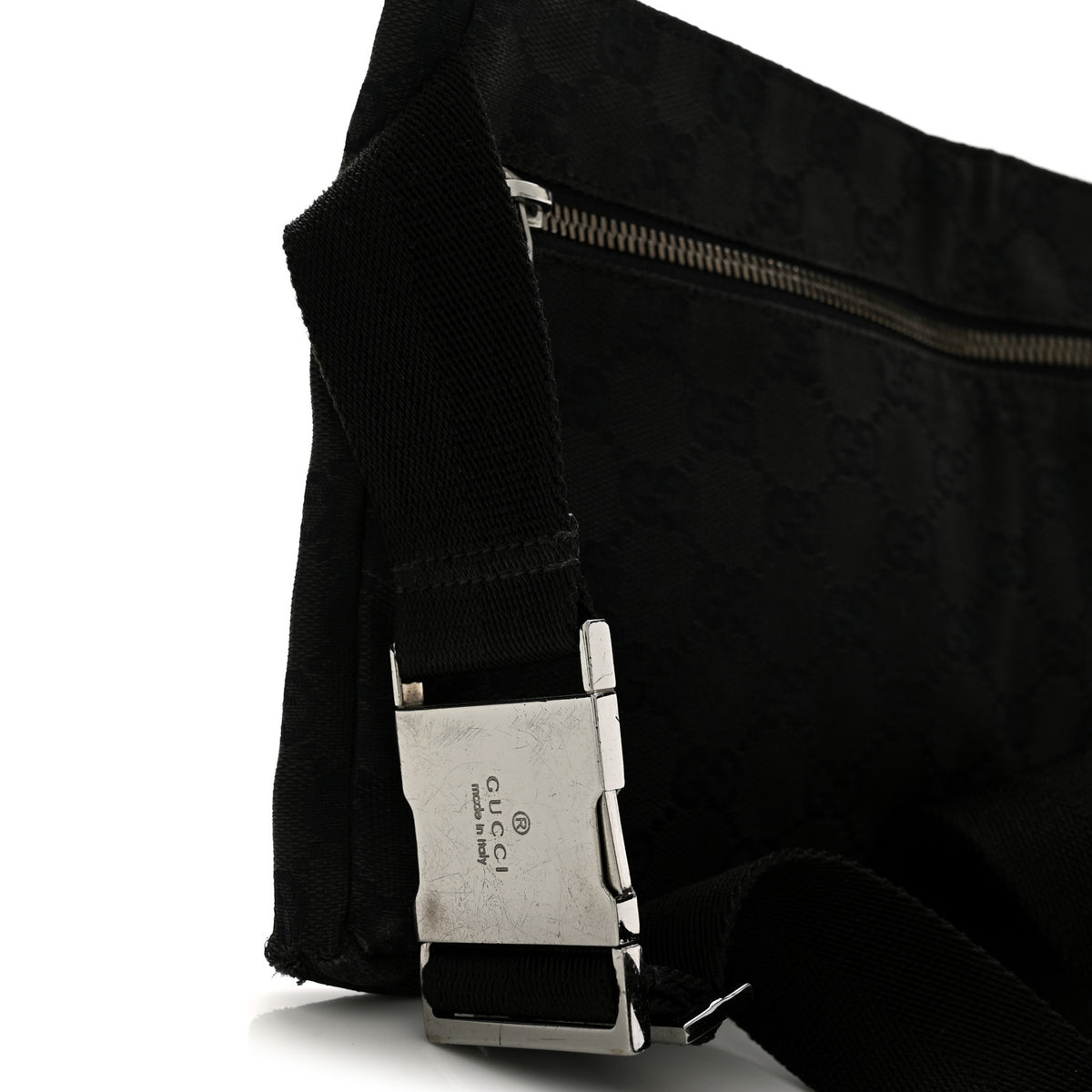 Gucci GG Monogram Double Pocket Belt Bag Black 12 of 14