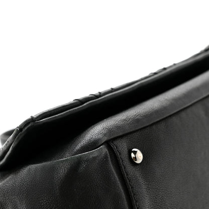 Chanel Calfskin Diamond Stitch Accordion Flap Black 8 of 21
