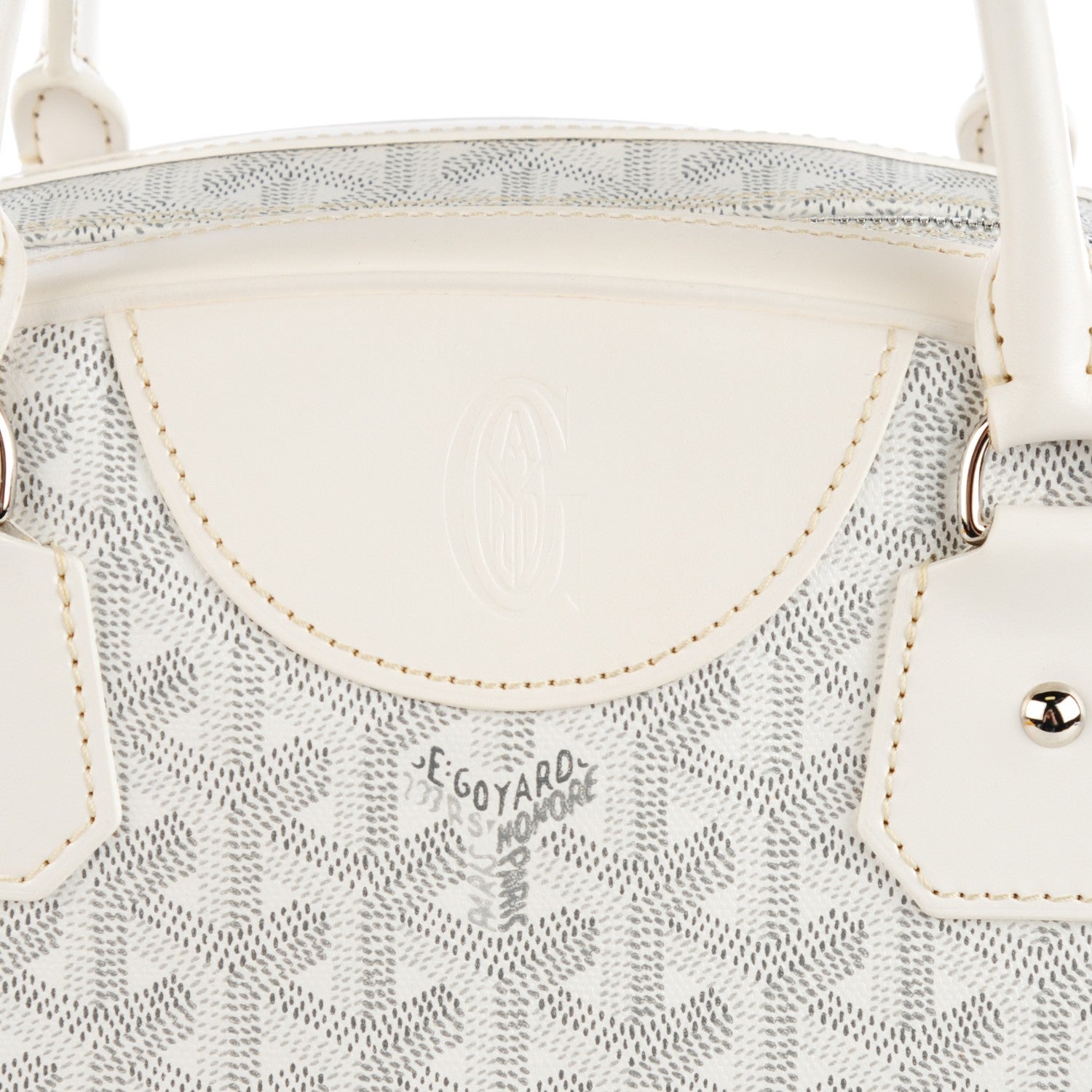 Goyard Goyardine Saint Jeanne GM Bowler White 8 of 8