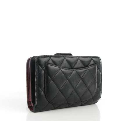 Chanel Lambskin Quilted L-Zip Pocket Wallet Black 3 of 8