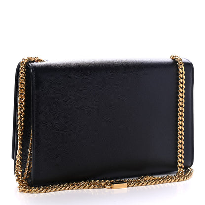 Saint Laurent Grain De Poudre Medium Classic Monogram Kate Satchel Black 2 of 4