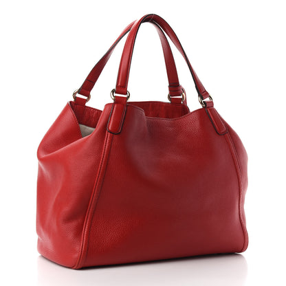 Gucci Pebbled Calfskin Medium Soho Shoulder Bag Red 3 of 14