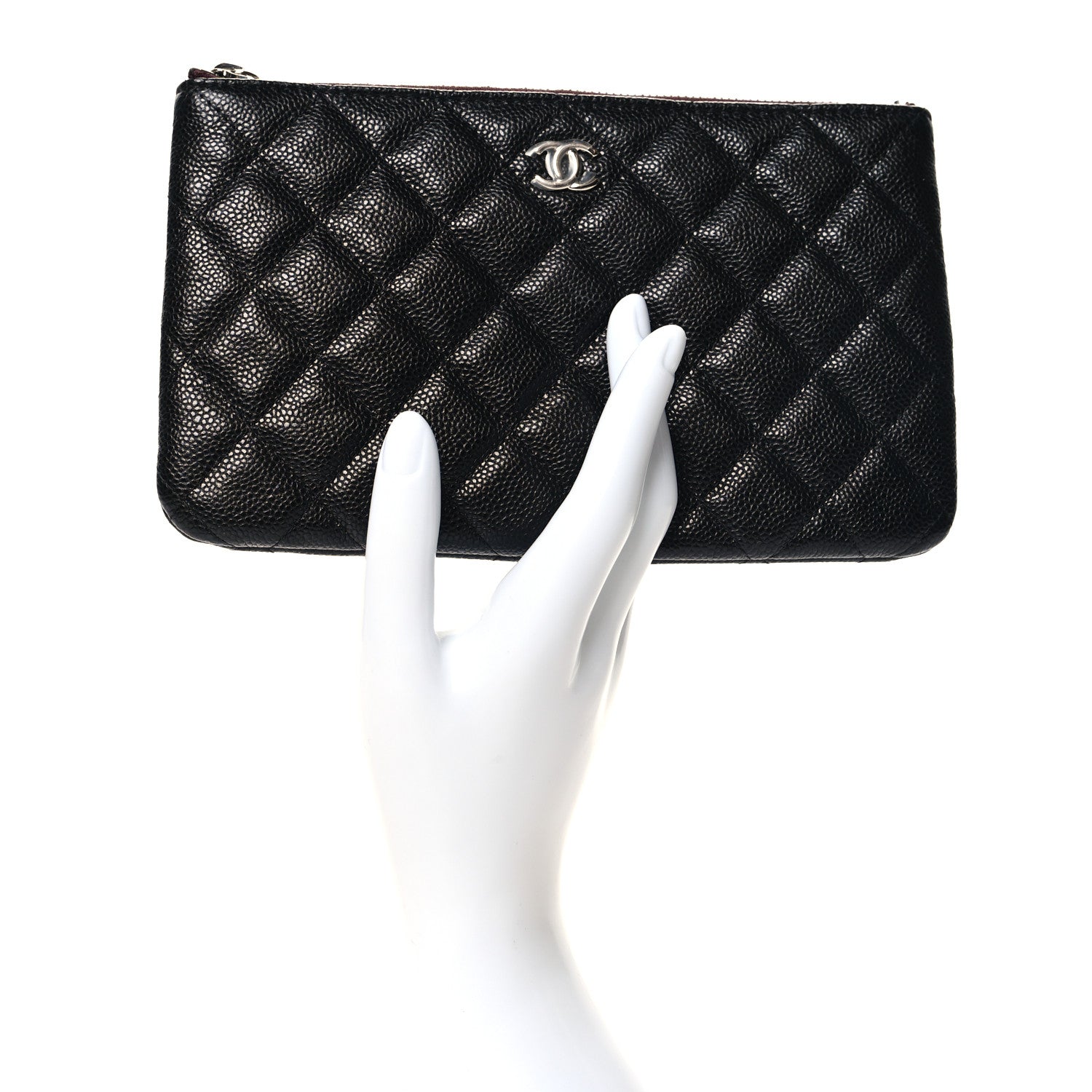 Chanel Caviar Quilted Cosmetic Case Black 2 of 7