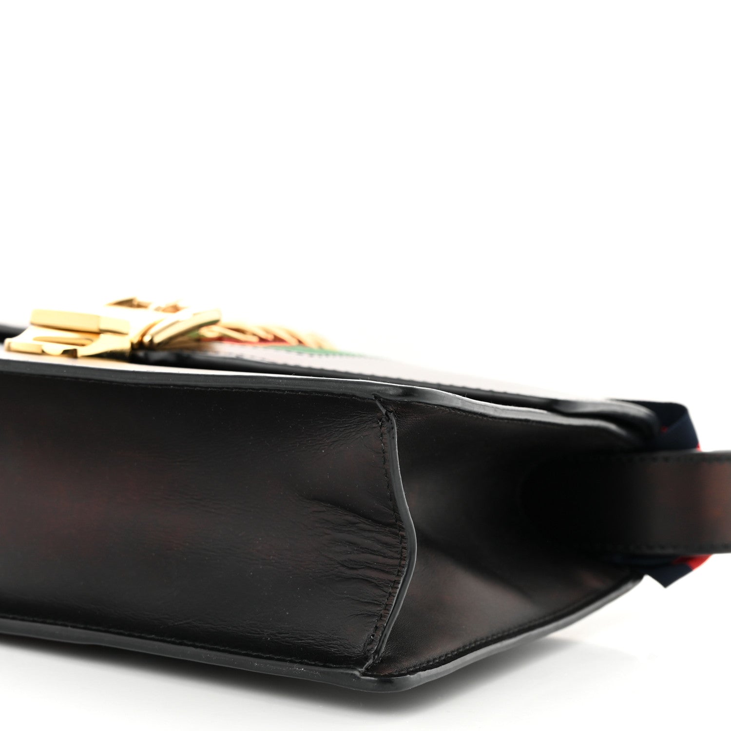 Gucci Calfskin Small Sylvie Shoulder Bag Black 10 of 11