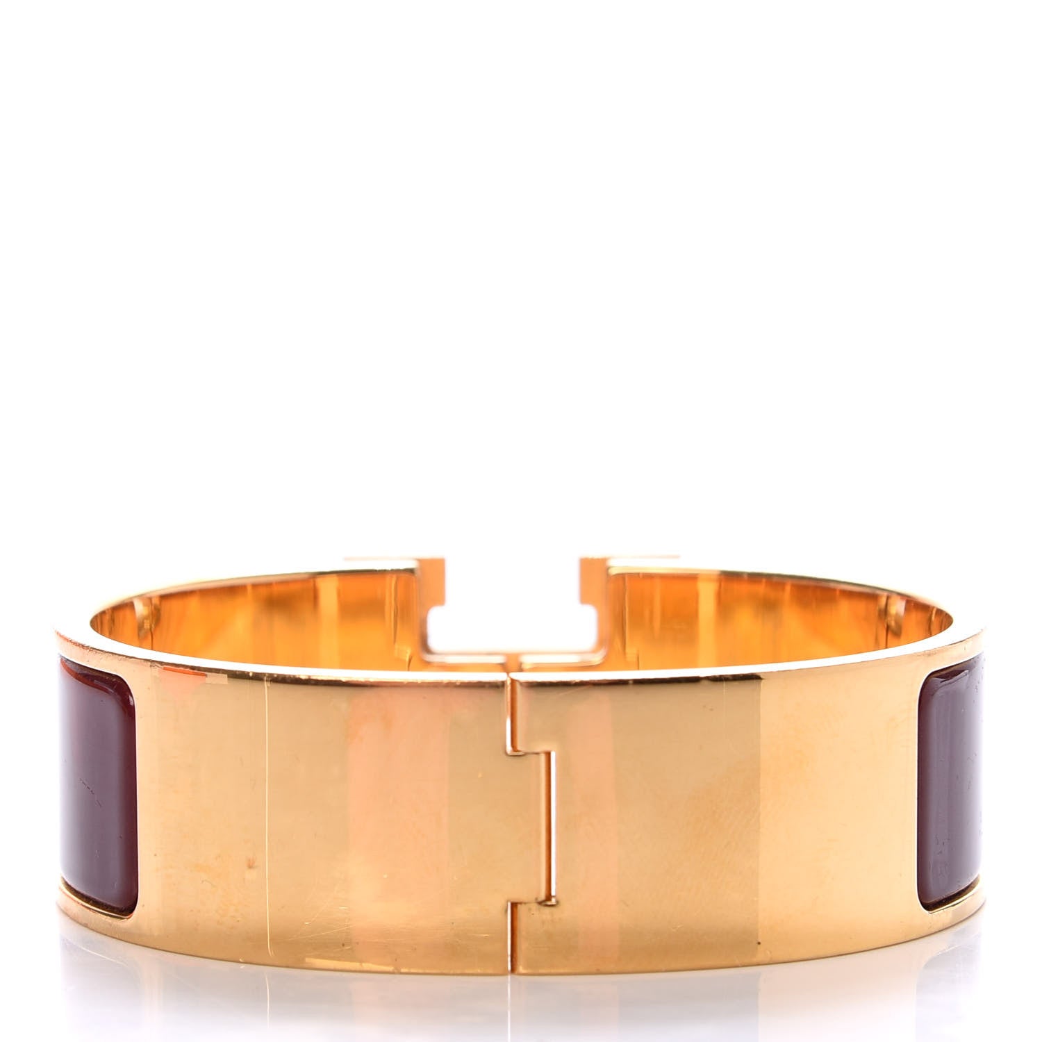 Hermes Enamel Wide Clic Clac H Bracelet GM Rouge H 3 of 5