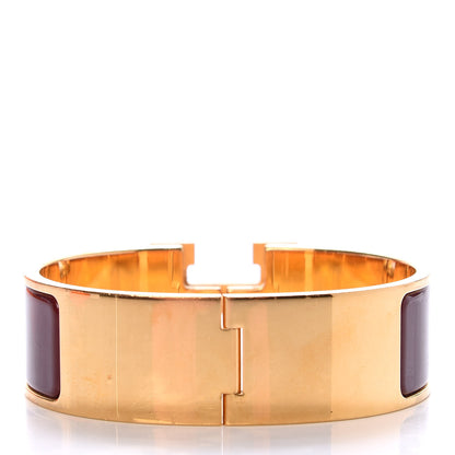 Hermes Enamel Wide Clic Clac H Bracelet GM Rouge H 3 of 5