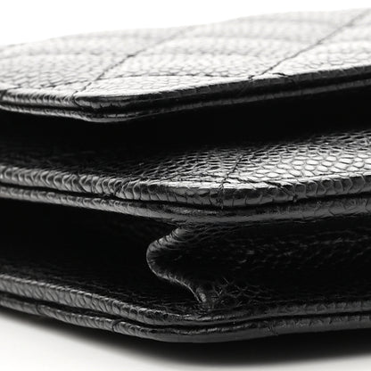 Chanel Caviar Quilted Wallet On Chain WOC Black 10 of 12