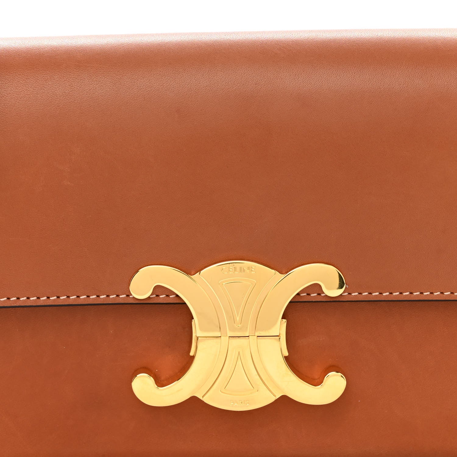 Celine Natural Calfskin Triomphe Shoulder Bag Tan 8 of 10