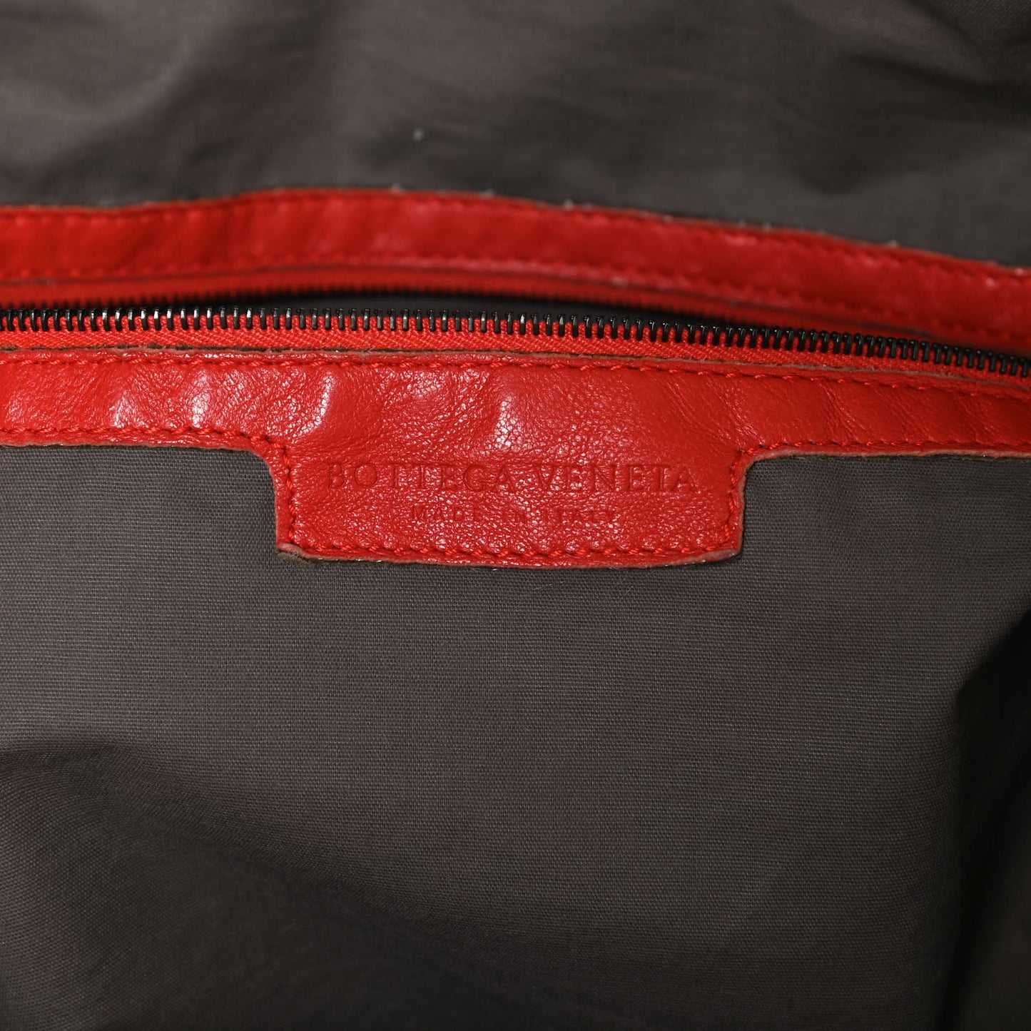 Nappa Intrecciato Shoulder Bag Red