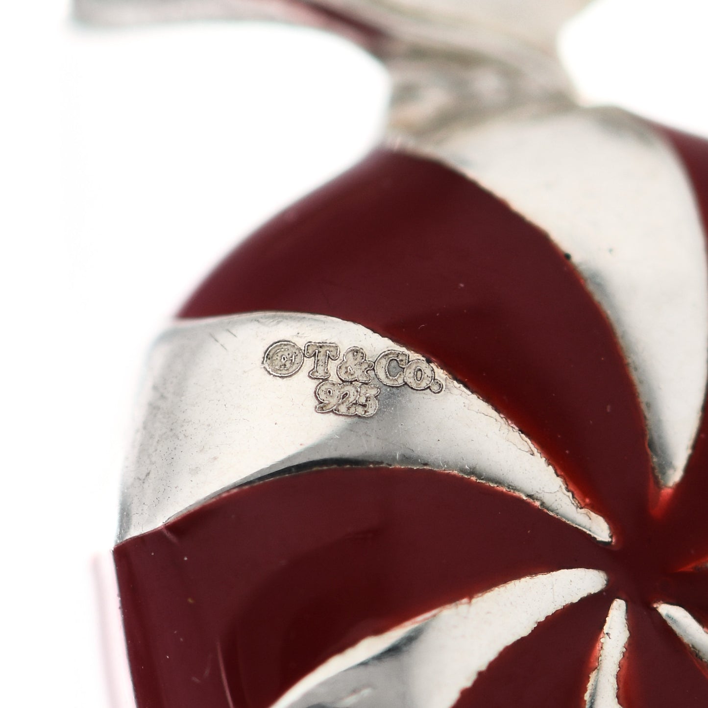 Sterling Silver Enamel Bon Bon Candy Charm Red