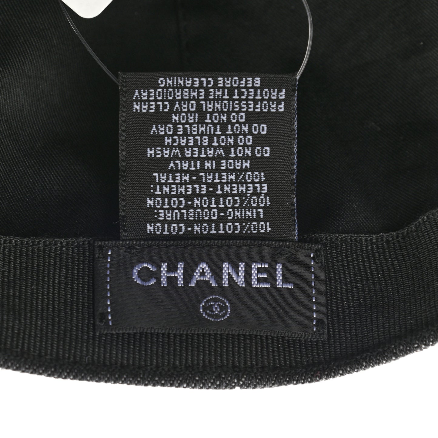 Cotton Sequin CC Cap Hat Black