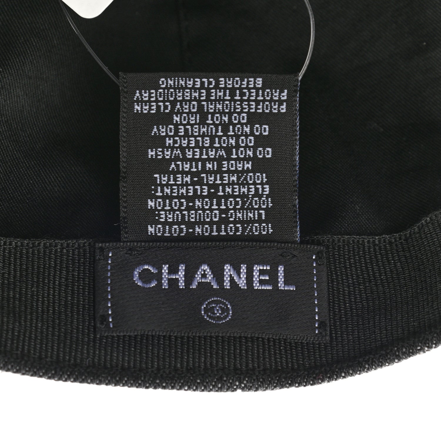 Chanel Cotton Sequin CC Cap Hat Black 8 of 8