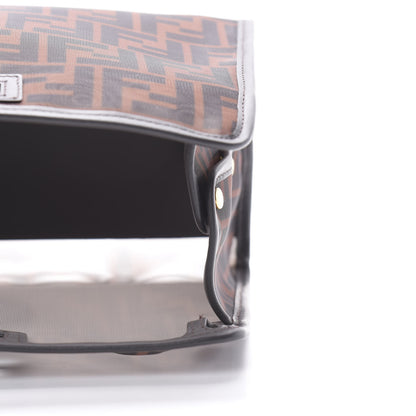 Fendi Mesh Vitello Century FF 1974 Mini Peekaboo Defender Cover Marrone Black Ebano 9 of 10