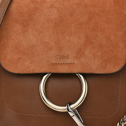 Chloe Suede Calfskin Medium Faye Backpack Tan 8 of 10