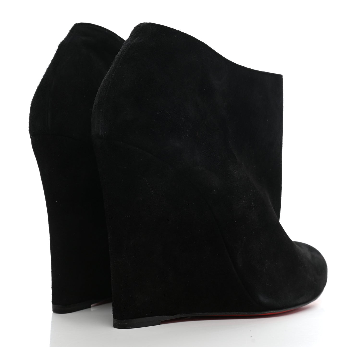 Suede Belle Zeppa 100 Wedge Ankle Boots 40.5 Black
