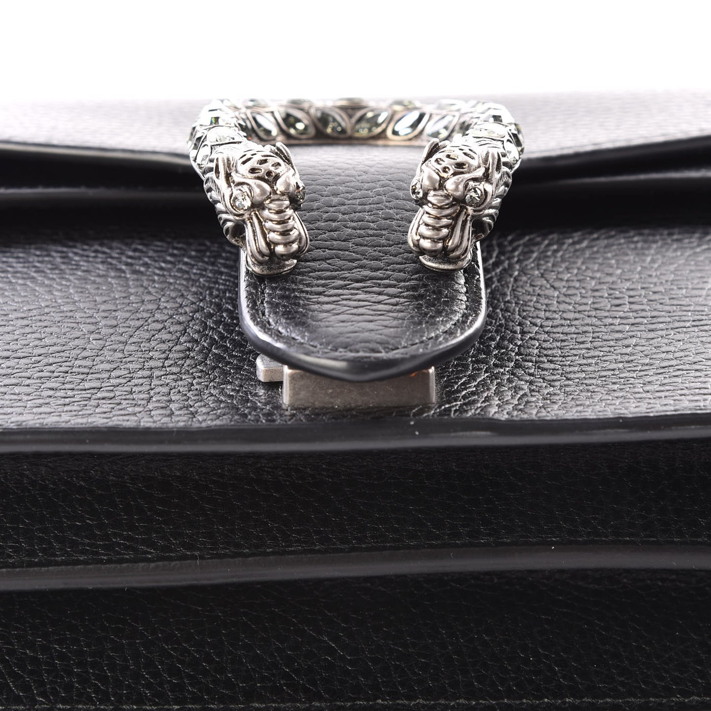 Pebbled Calfskin Small Dionysus Shoulder Bag Black