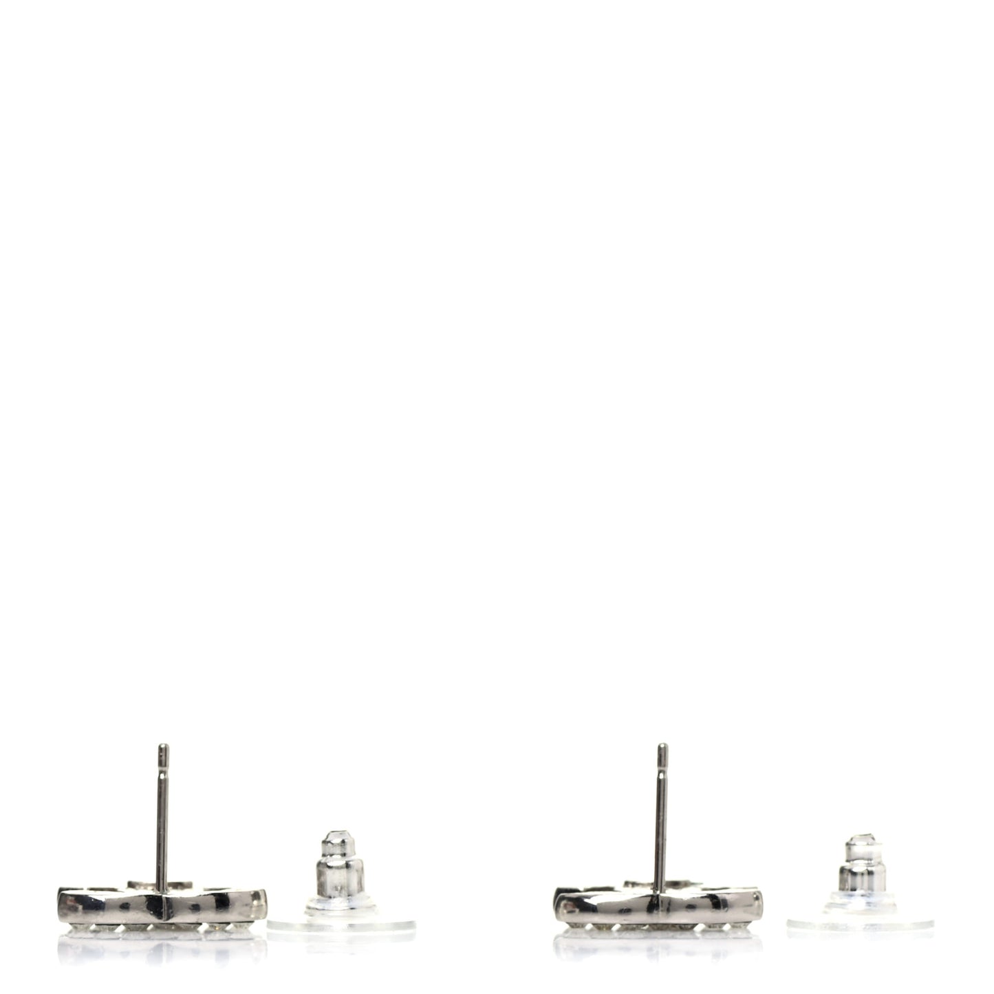 Crystal CC Earrings Silver