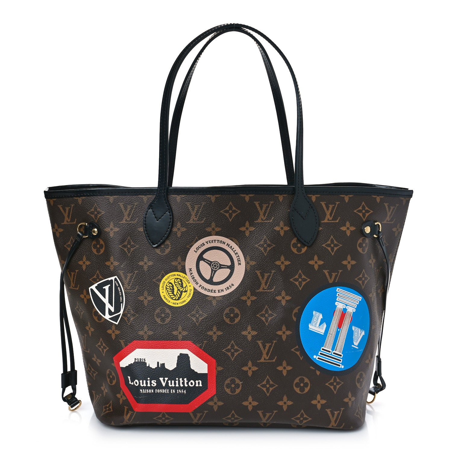 Louis Vuitton Monogram World Tour Neverfull MM 3 of 9