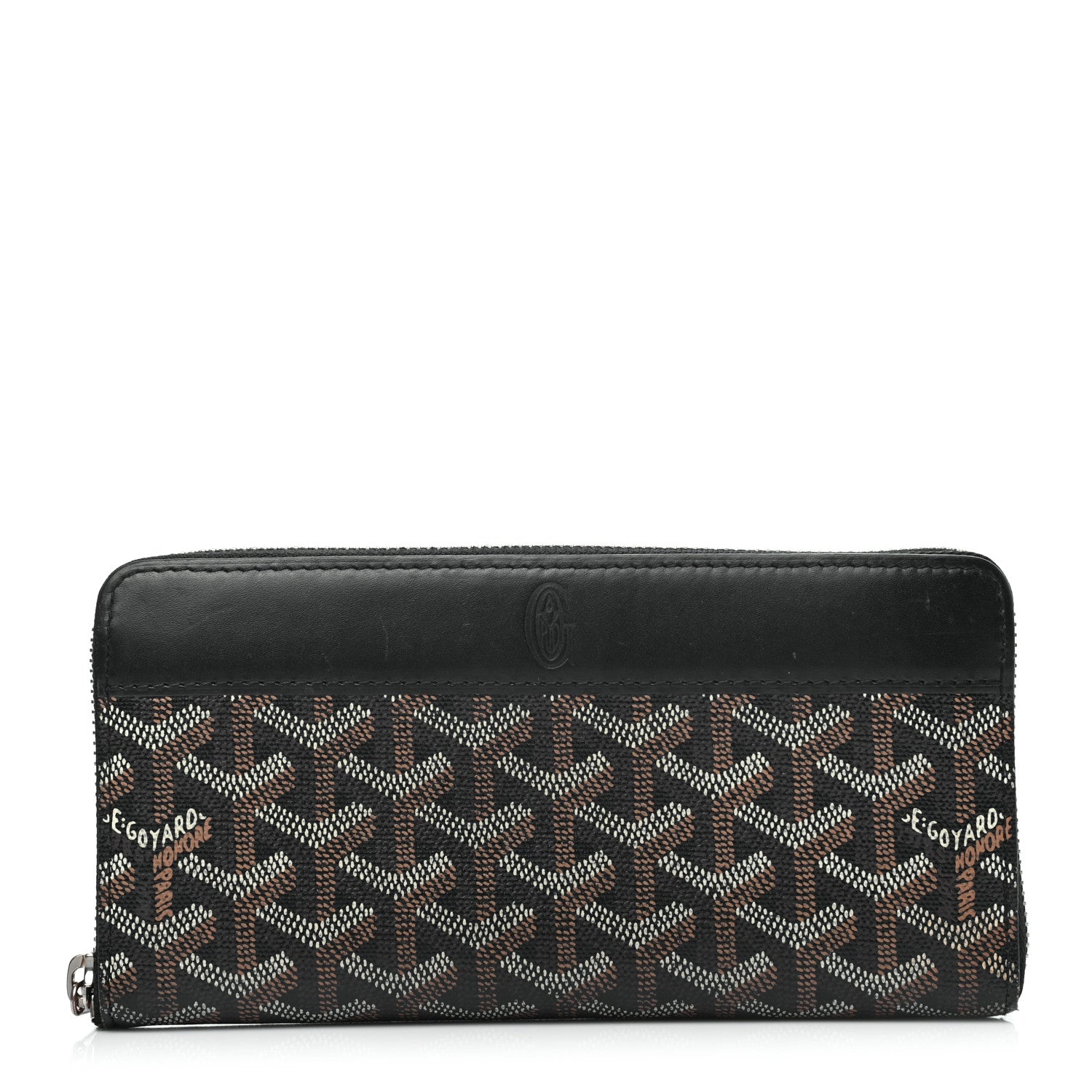 Goyard Goyardine Matignon Zip Around GM Wallet Black 1 of 9