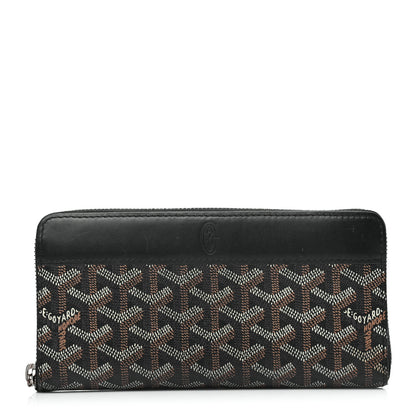 Goyard Goyardine Matignon Zip Around GM Wallet Black 1 of 9