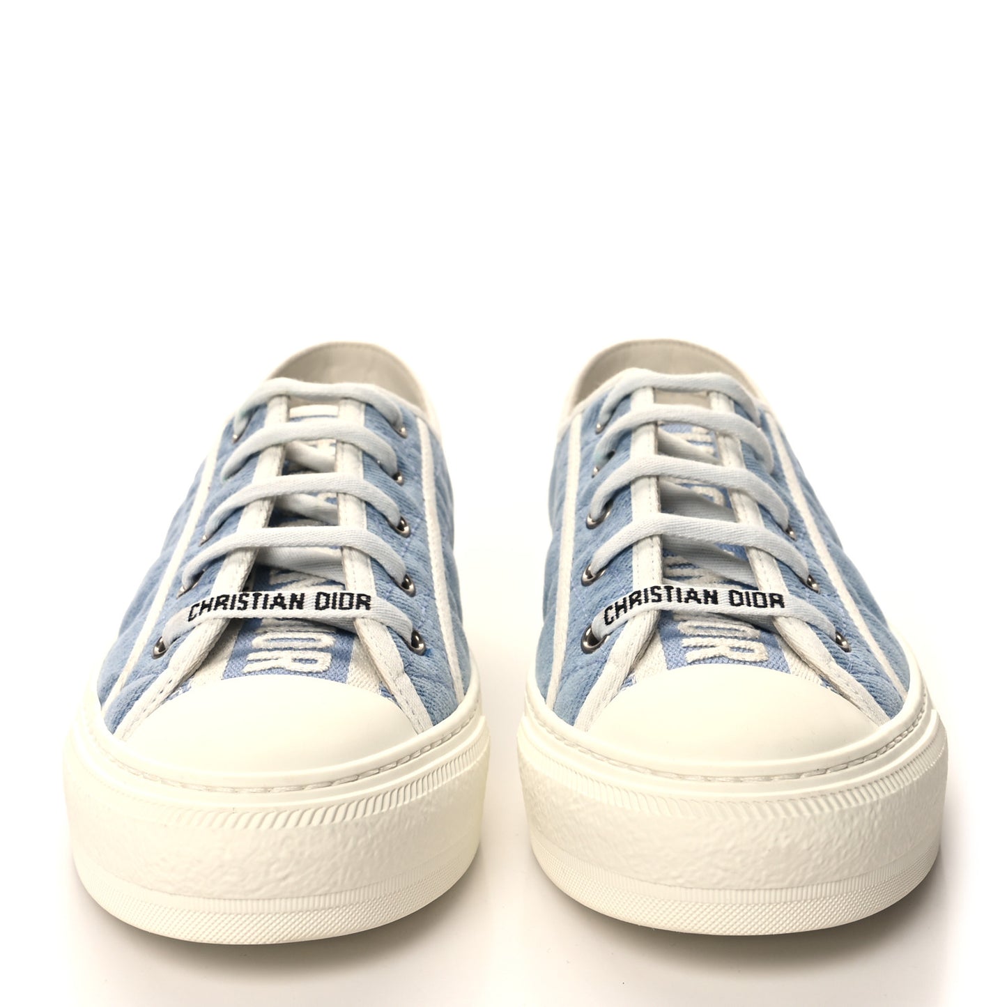 Denim Cannage Walk'N'Dior Low Top Sneakers 39.5 Dynamic Blue