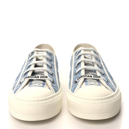 Christian Dior Denim Cannage Walk'N'Dior Low Top Sneakers 39.5 Dynamic Blue 2 of 10