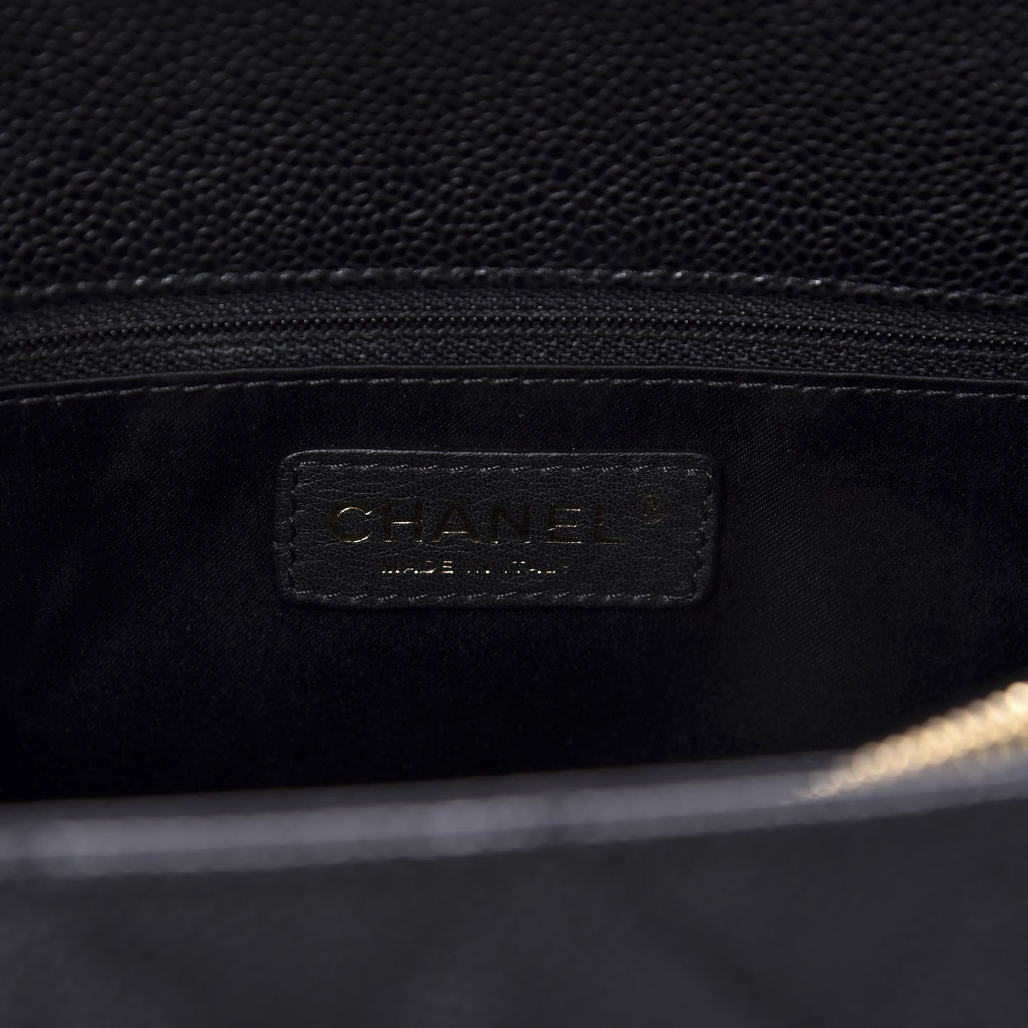 Caviar Quilted Grand Shopping Tote GST Black