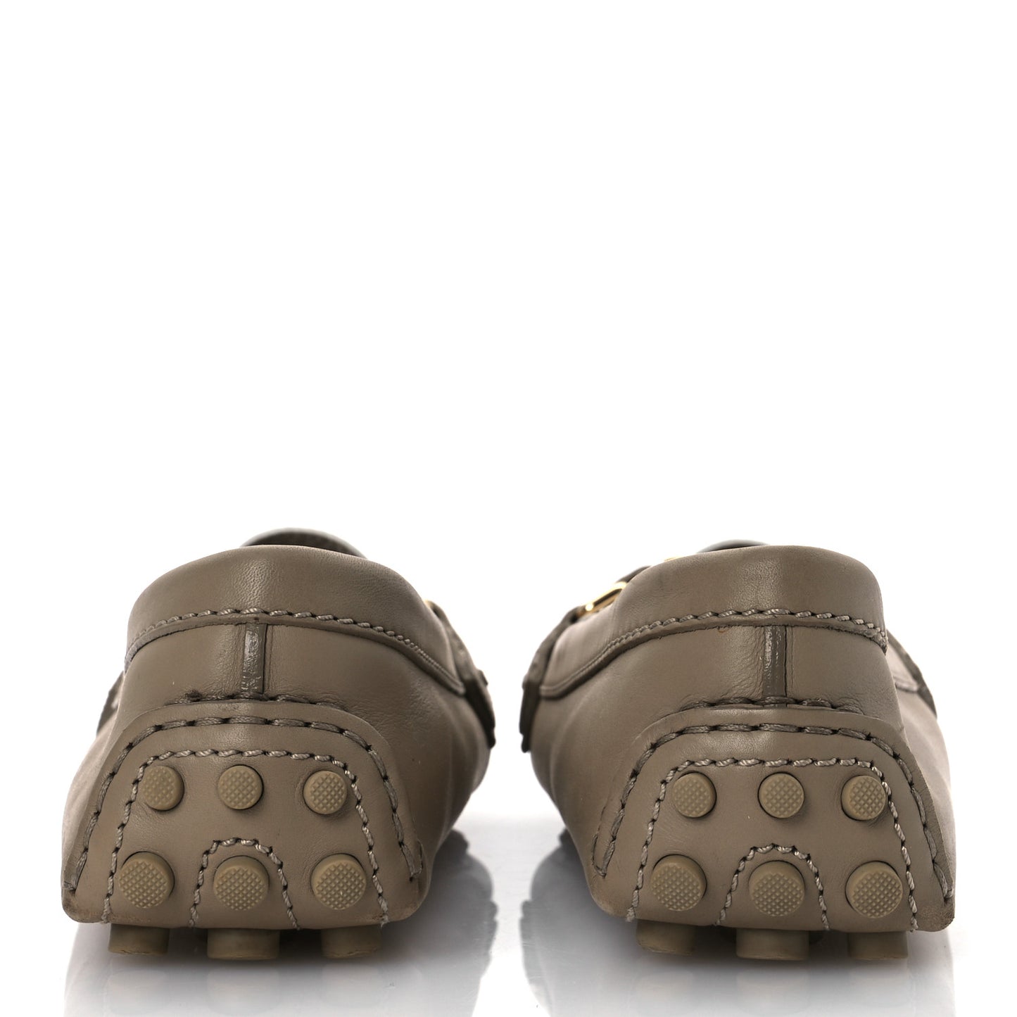 Calfskin Oxford Loafers 37.5 Beige White